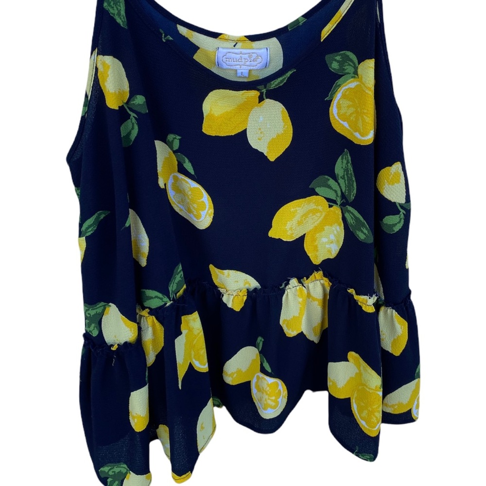 Mudpie lemon tank top blouse